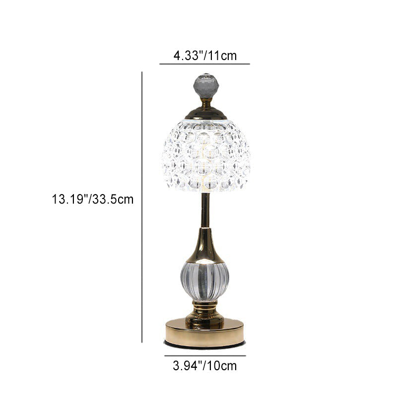 Hjemix | Moderne Kreativ Ananas Metall Akryl USB LED Bordlampe for Soverom