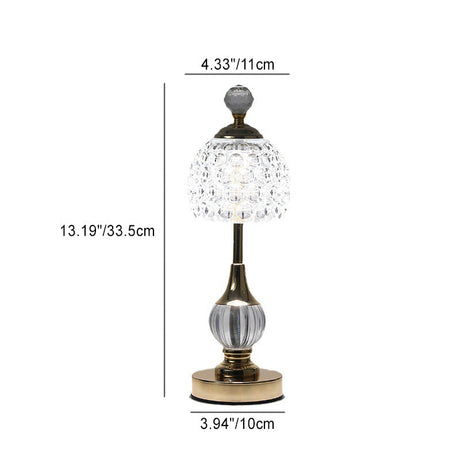 Hjemix | Moderne Kreativ Ananas Metall Akryl USB LED Bordlampe for Soverom
