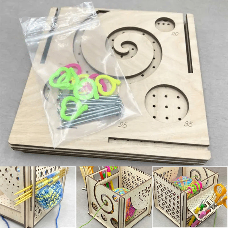 Hjemix | Alt-i-ett Tre Garnbolle - Multifunksjonelt Strikkverktøy