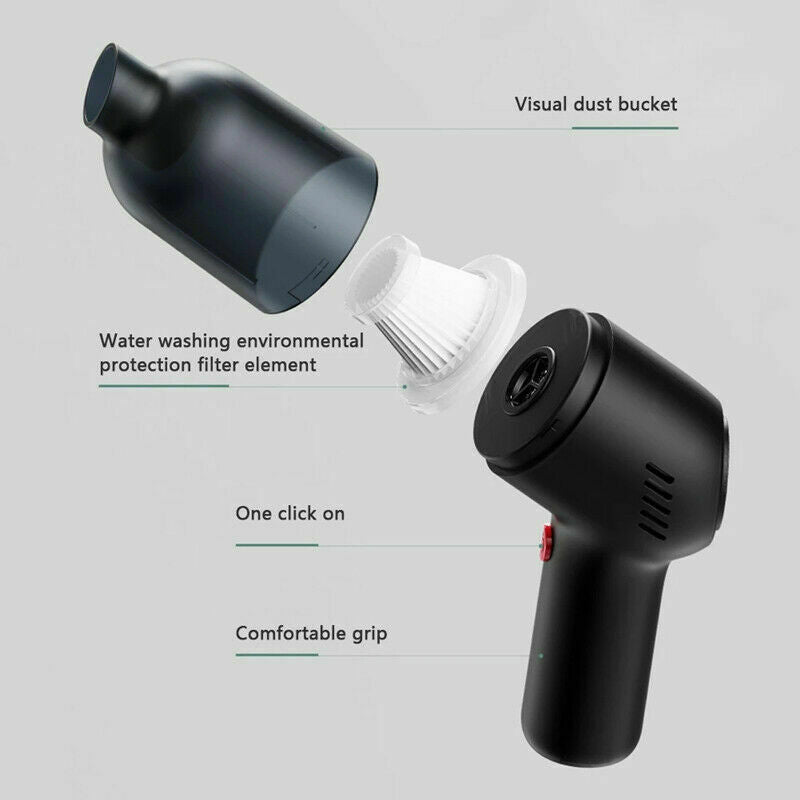 Hjemix | Trådløs håndholdt bil støvsuger oppladbar