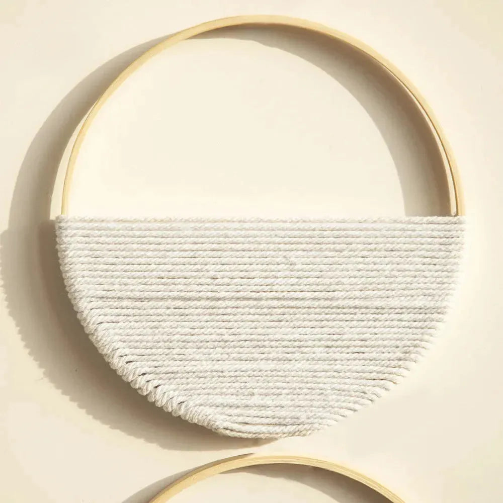 Hjemix | Willowloop – Sirkulær Macrame Veggdekor med Symmetrisk Design