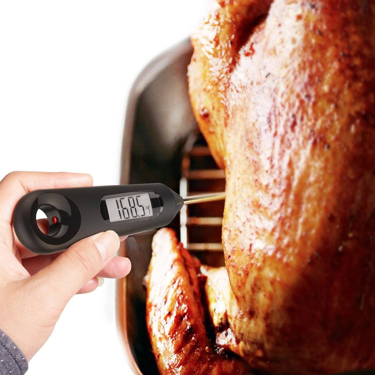 Hjemix | 2-i-1 Instant-lese Mat Termometer og Eggvisp