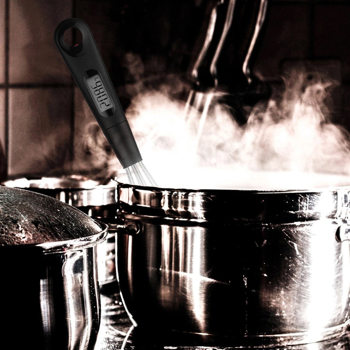 Hjemix | 2-i-1 Instant-lese Mat Termometer og Eggvisp