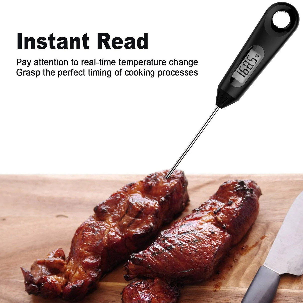 Hjemix | 2-i-1 Instant-lese Mat Termometer og Eggvisp