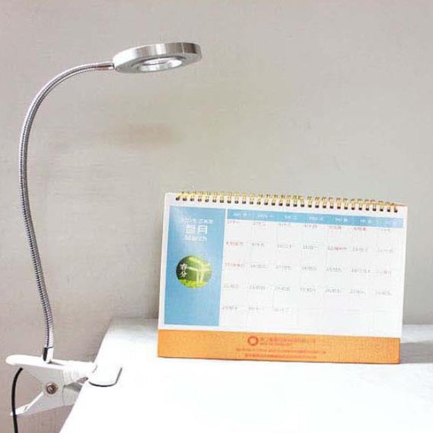 Hjemix | Kreativ enkel USB bukseknapp LED lese klipp skrivebord lampe