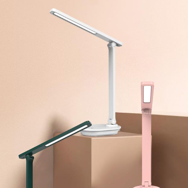 Hjemix | Moderne Dobbel Follbar Øyepleie Trådløs Oppladbar LED Skrivebordslampe