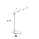 Hjemix | Moderne Dobbel Follbar Øyepleie Trådløs Oppladbar LED Skrivebordslampe