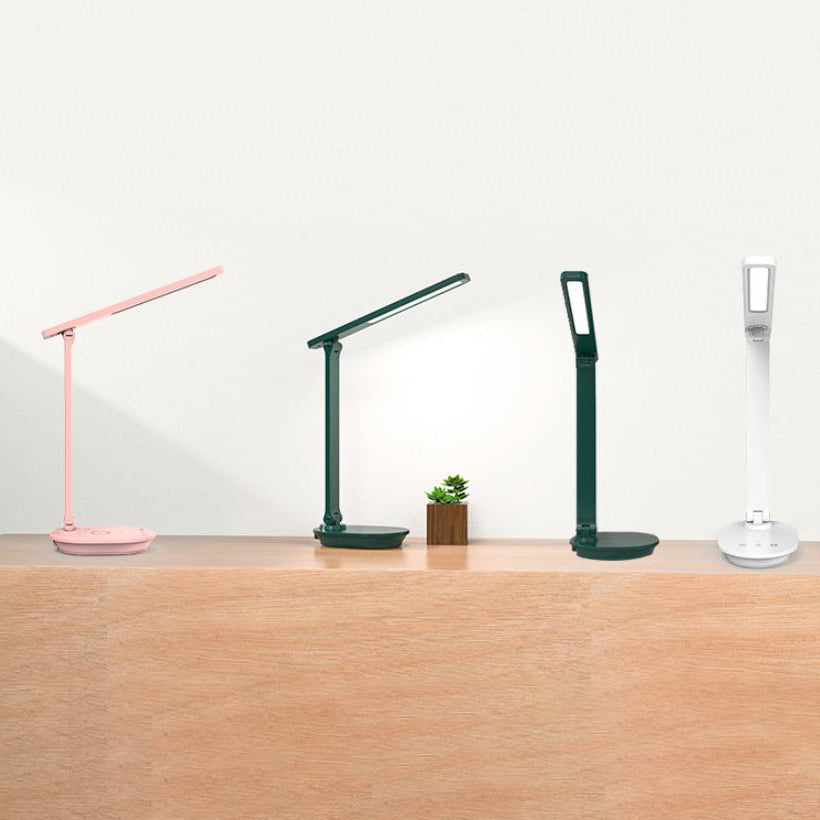 Hjemix | Moderne dobbelt sammenleggbart øyepleie trådløst oppladbart LED skrivebordslampe