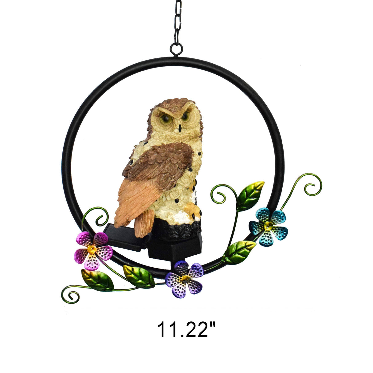 Hjemix | Europeisk rustikk ugle solcelle vanntette utendørs hage pendellamper