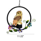 Hjemix | Europeisk rustikk ugle solcelle vanntette utendørs hage pendellamper