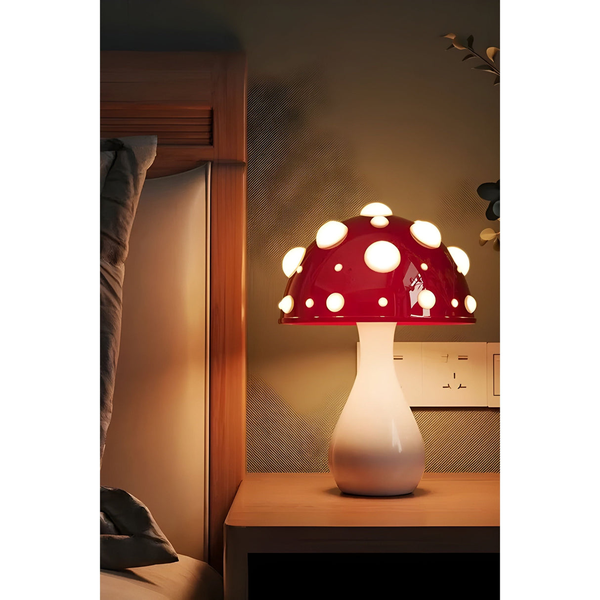 Hjemix | Lampe - Dekorativ Sopp Bordlampe