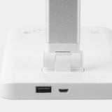 Hjemix | Minimalistisk Intelligent Firkanthåndtak Sammenleggbart USB LED Skrivebordslampe