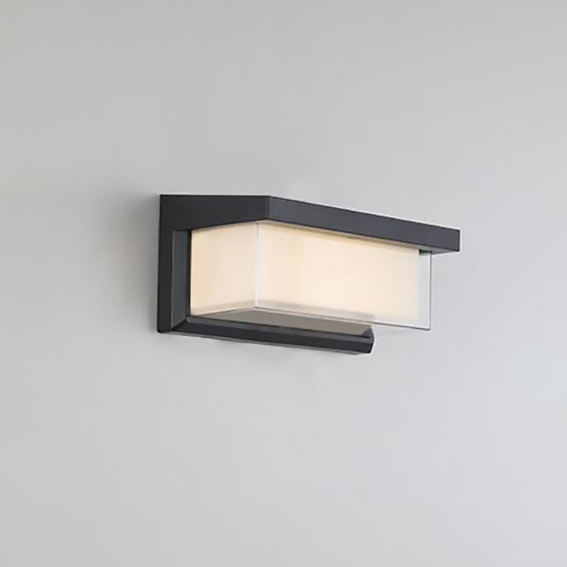 Hjemix | Moderne Minimalistisk Solrektangel PC LED Utendørs Vegglampe For Utendørs Patio