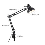 Hjemix | Moderne minimalistisk sammenleggbar bordlampe med lang arm og klemme laget av ABS med 1 lys for soverommet