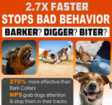 Hjemix | 2024 Utgivelse Pet Dog Repellent Ultrasonic Dog Training Device Oppladbar Anti-Hund Bjeffing Avskrekker Med LED Lommelykt