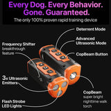 Hjemix | 2024 Utgivelse Pet Dog Repellent Ultrasonic Dog Training Device Oppladbar Anti-Hund Bjeffing Avskrekker Med LED Lommelykt