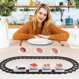 Hjemix | Rotary Sushi Tog Leketog Rolle Spiller Transportbånd Sett - Batteridrevet