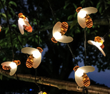 Hjemix | Moderne Art Deco vanntett Solar-PVC-Gummi-akryl-snor-bees-ball-kristall-ball-fall-LED lys utendørs for hagen