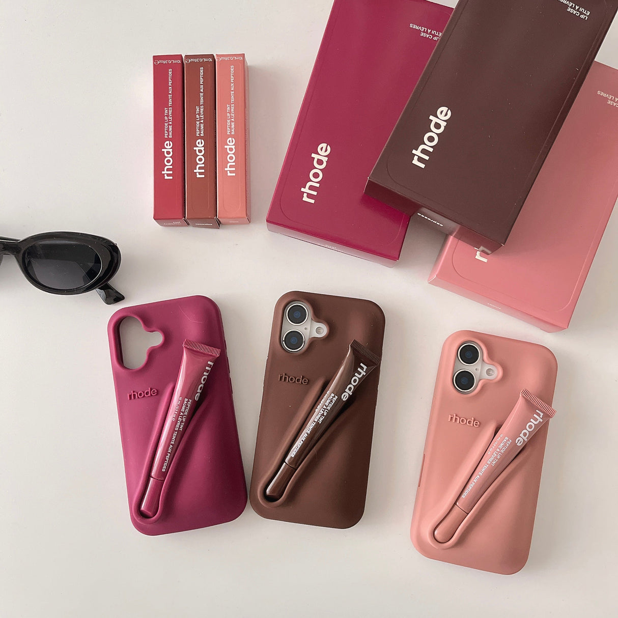 Hjemix | 3D Silikon Leppestift Telefondeksel for iPhone