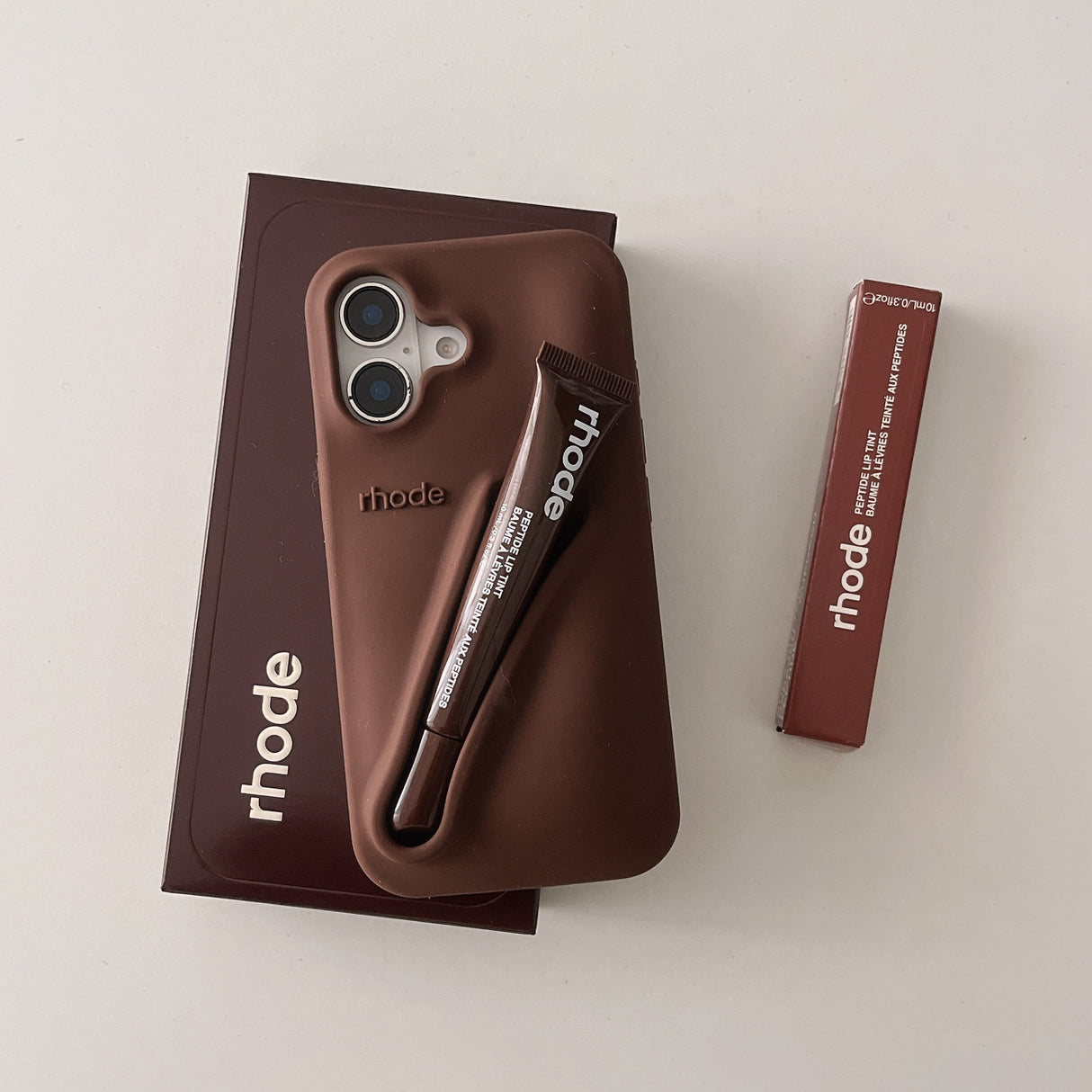 Hjemix | 3D Silikon Leppestift Telefondeksel for iPhone