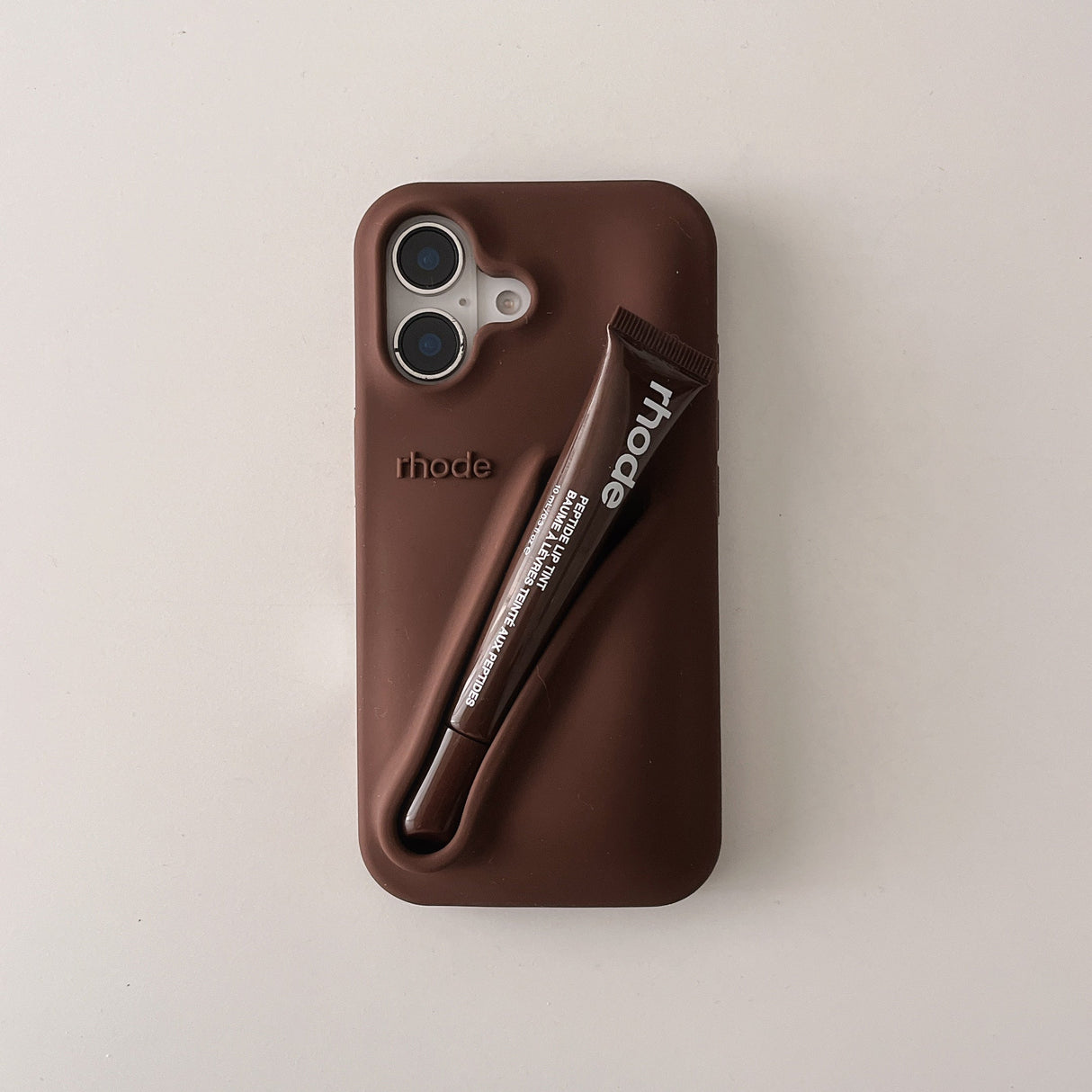 Hjemix | 3D Silikon Leppestift Telefondeksel for iPhone