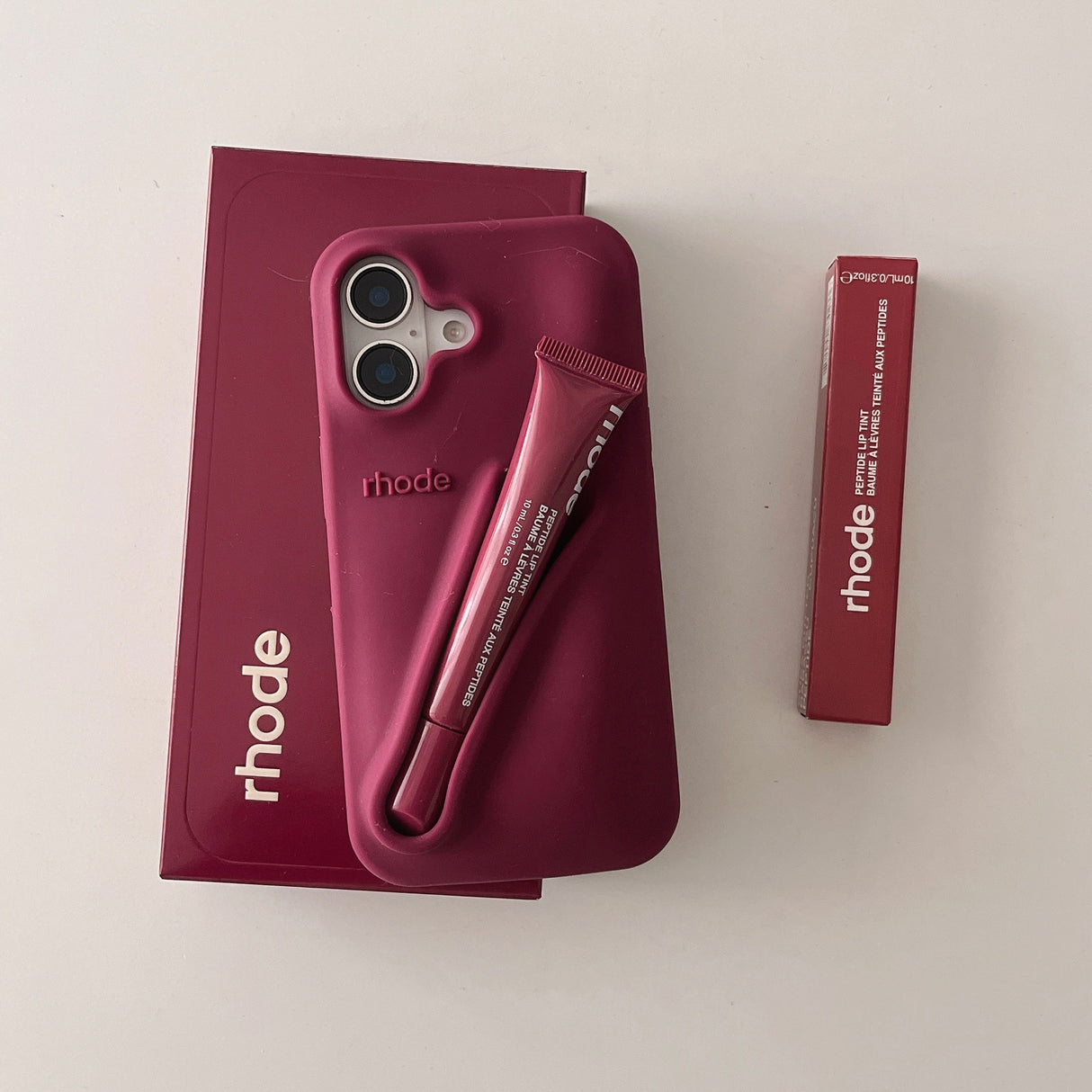 Hjemix | 3D Silikon Leppestift Telefondeksel for iPhone