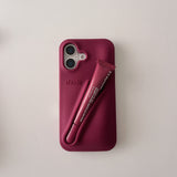Hjemix | 3D Silikon Leppestift Telefondeksel for iPhone