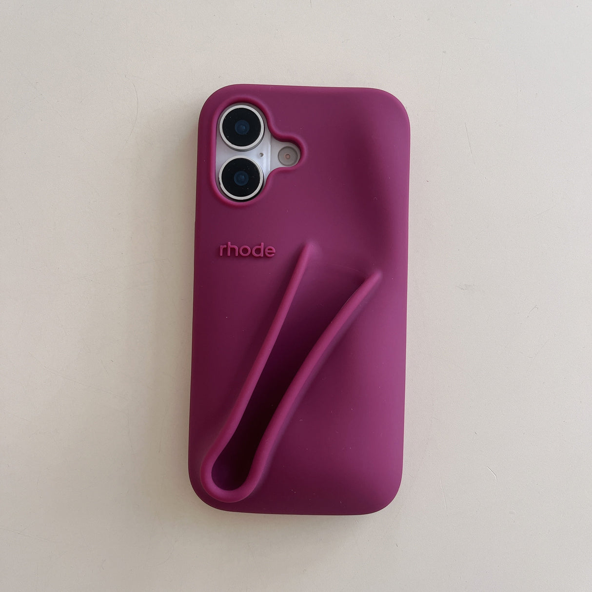 Hjemix | 3D Silikon Leppestift Telefondeksel for iPhone