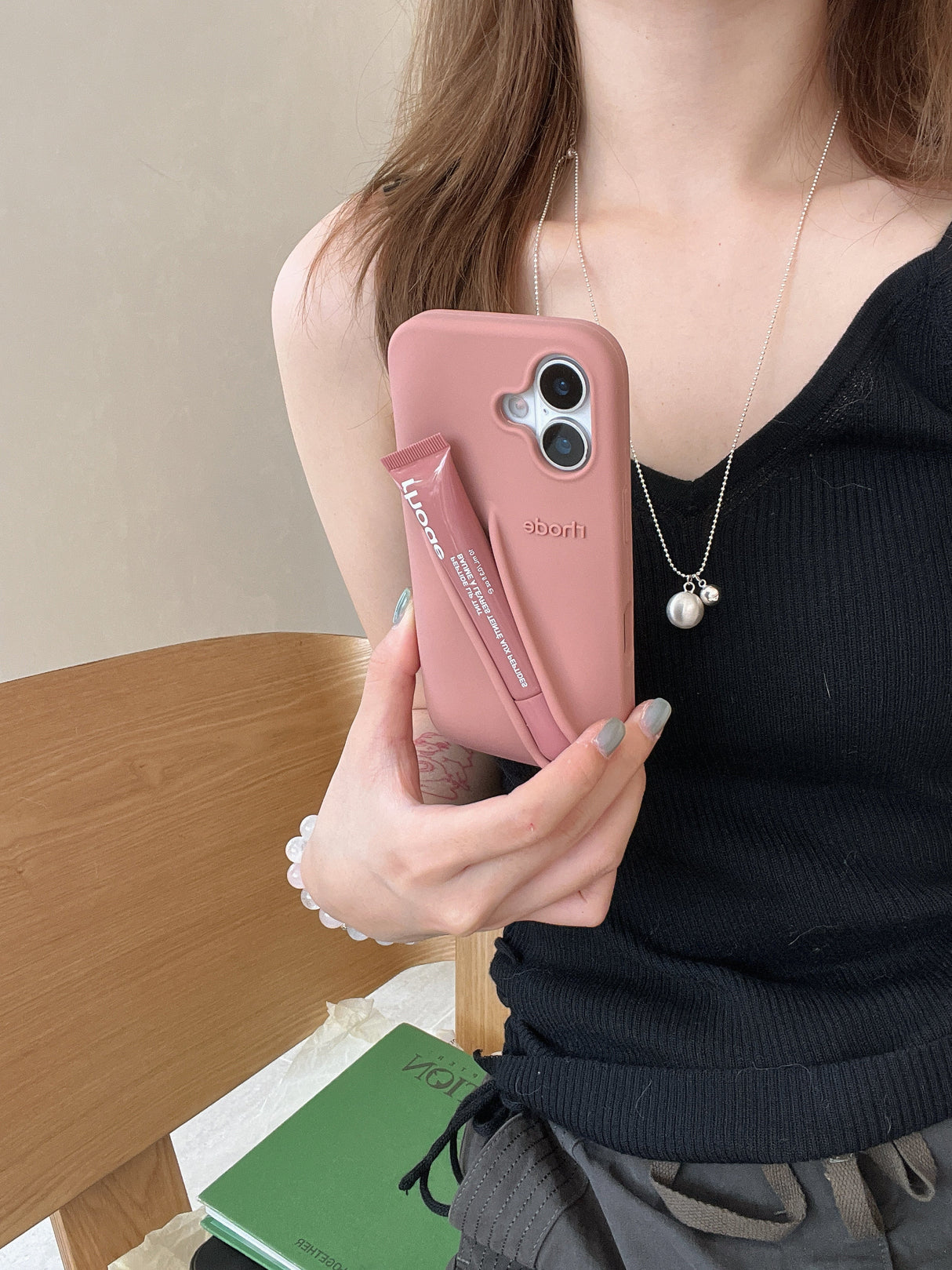 Hjemix | 3D Silikon Leppestift Telefondeksel for iPhone