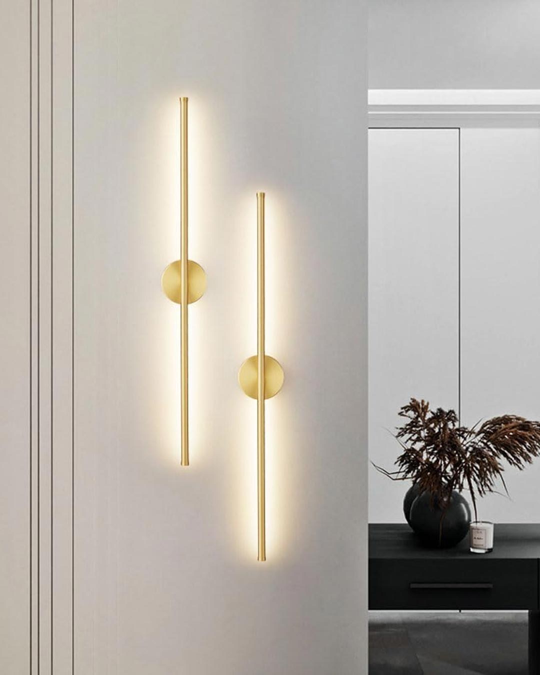 Hjemix | Moderne Lineær LED Vegglampe - Gull