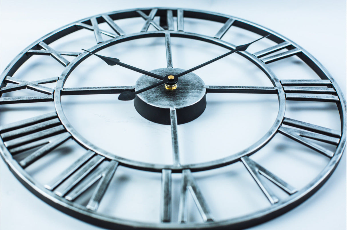 Hjemix | Vintage Jern Stor Retro Veggklokke