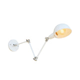 Hjemix | 1 Lyspære Vegglampe Retro Stil Svingarm Metall Mini Vegglampe i Hvit for Kontoret