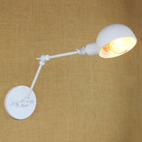Hjemix | 1 Lyspære Vegglampe Retro Stil Svingarm Metall Mini Vegglampe i Hvit for Kontoret