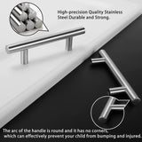 Hjemix | Børstet Nikkel Modern Rustfritt Stål Skuffehardware T-Bar Håndtak