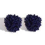 Hjemix | Lys og morsom håndlaget multicolor perle pompom stud øredobber