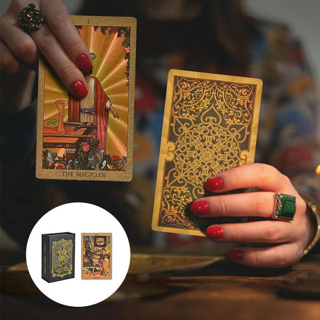 Hjemix | Utforsk den mystiske verden av tarot Gullfarget tarot