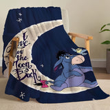 Hjemix | Mykt fleeceteppe med Eeyore-design - Tilgjengelig i flere størrelser for alle årstider