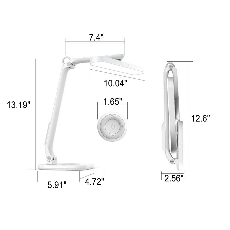 Hjemix | Moderne Student Øyevern USB-lading Folding LED Skrivebordslampe