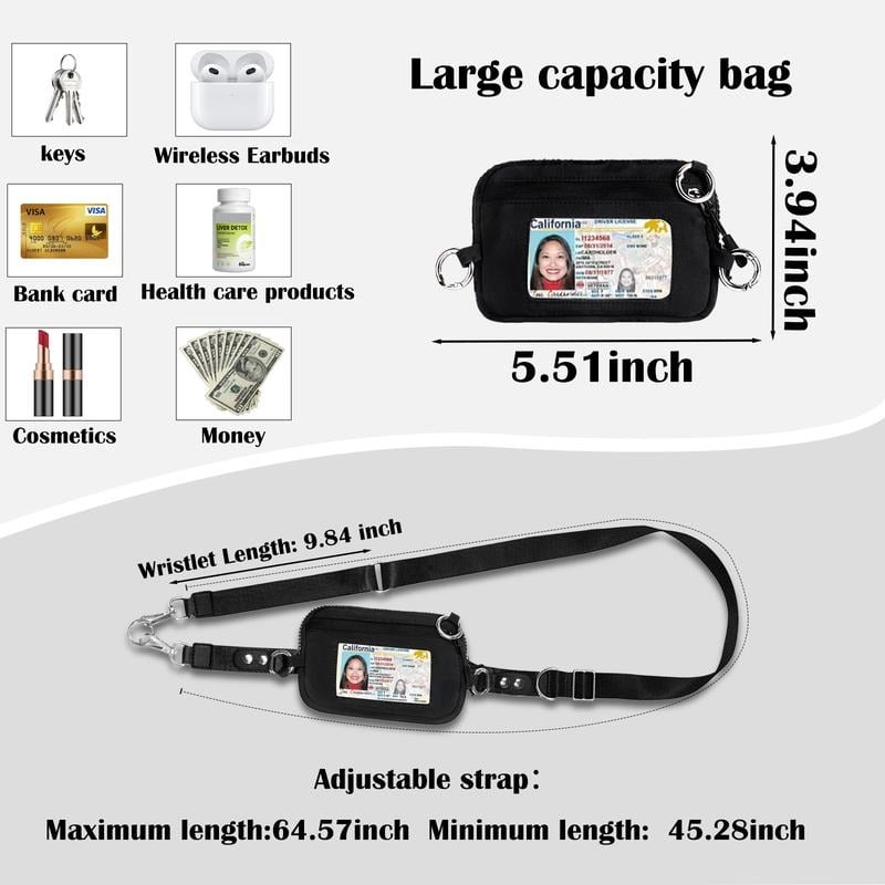 Hjemix | Justerbar telefon lanyard crossbody stropp med lommebok
