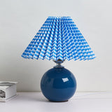 Hjemix | Nordisk minimalistisk 1-lampe bordlampe laget av keramikk med folder