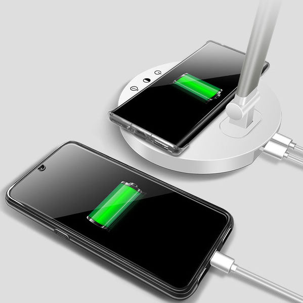 Hjemix | Minimalistisk Intelligent Firkanthåndtak Sammenleggbart USB LED Skrivebordslampe