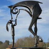 Hjemix | Moderne Metall Hest Statue