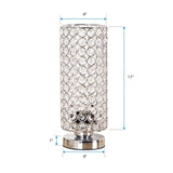 Hjemix | Krystallampe - Moderne nattlampe med kromfinish