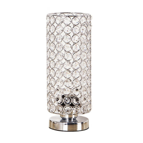 Hjemix | Krystallampe - Moderne nattlampe med kromfinish