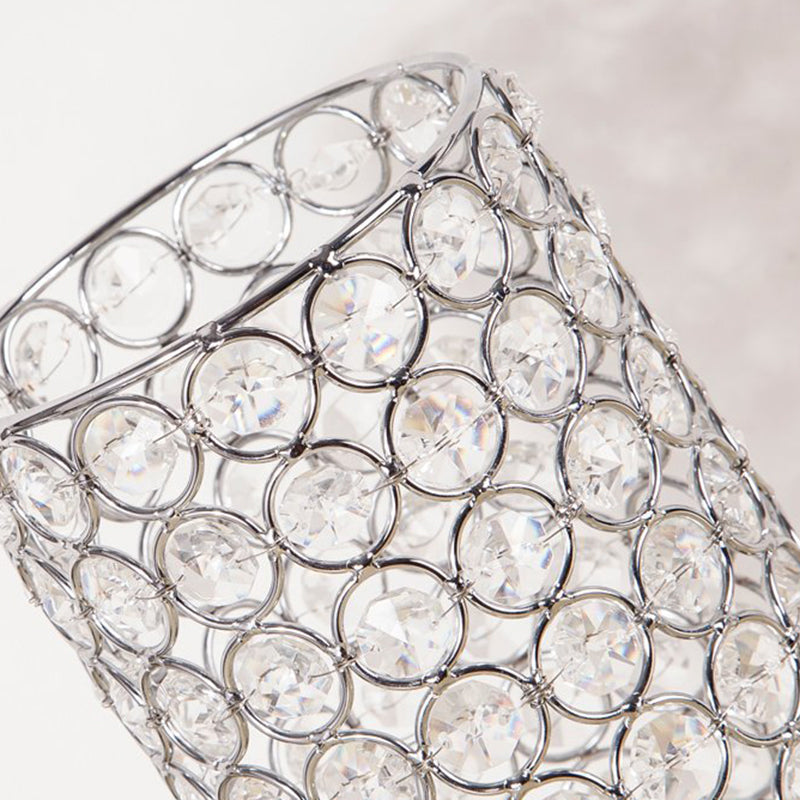 Hjemix | Krystallampe - Moderne nattlampe med kromfinish