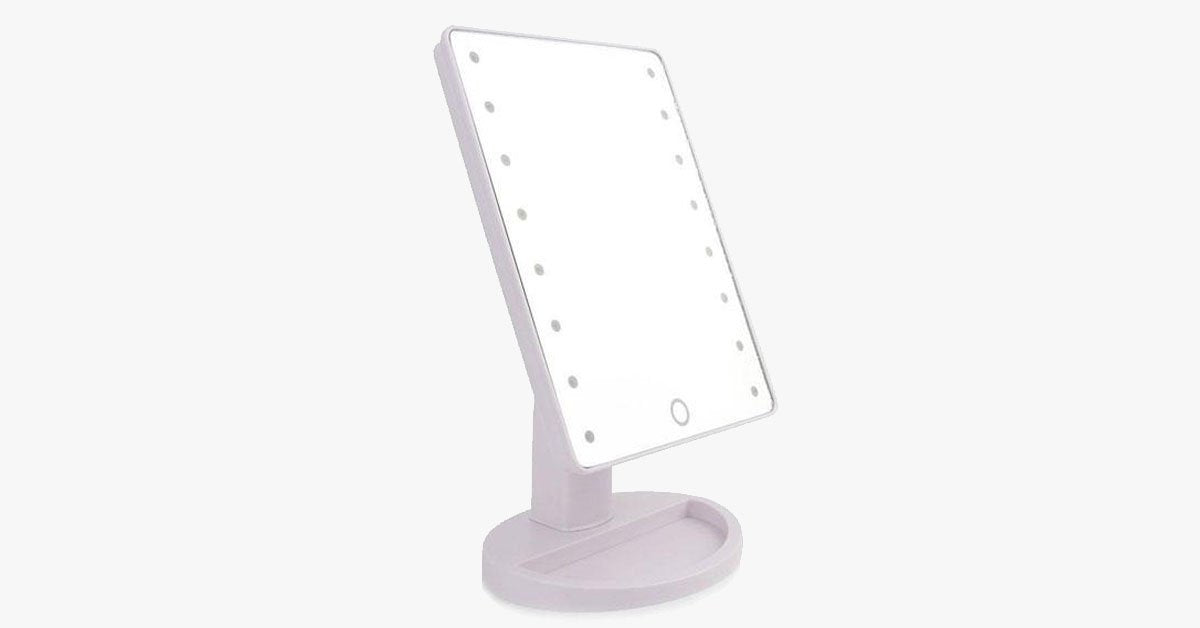 Hjemix | LED Sensor Sminkespeil med 180-Graders Svingefunksjon - Bruk det på din måte