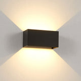 Hjemix | Moderne vanntett rektangulær LED-vegglampe for utendørs bruk med opp- og nedlys