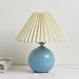 Hjemix | Nordisk minimalistisk 1-lampe bordlampe laget av keramikk med folder
