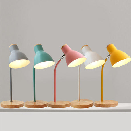 Hjemix | Lommelykt-formet svingbar bordlampe Macaron Metall 1-lampe nat lamp for barnerom