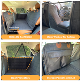 Hjemix | Bakseteenhenger for hunder - Svart med dørdeksler